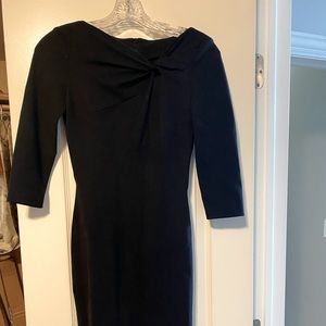 Escada black midi sheath dress